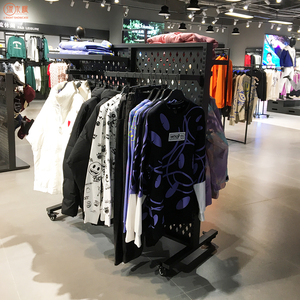 Solutions d'affichage de vêtements personnalisées à la demande d'affichage de <span class=keywords><strong>magasin</strong></span> de vêtements en acier inoxydable Black Spray - Product Image 6