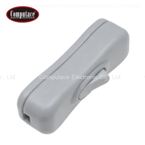 SOCARO Gray In-Line On/Off <b>Switch</b> 2A 250V/AC Cord Line Rocker <b>Switch</b> for <b>Lamps</b> and Power Cords - Product Image 2