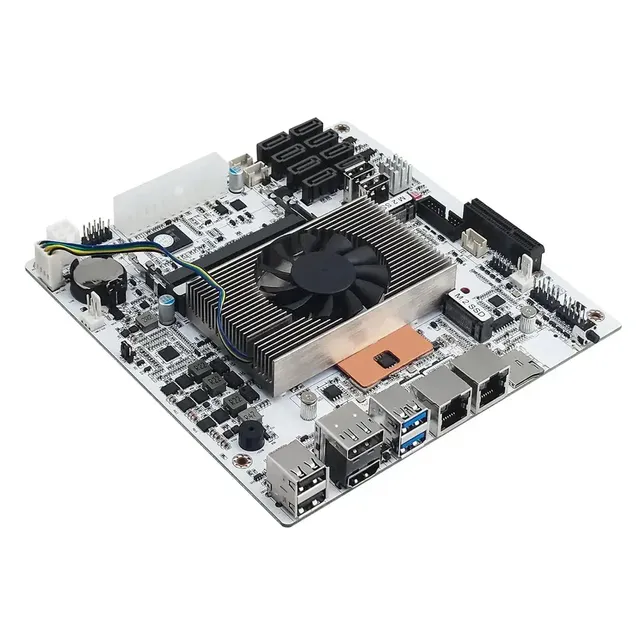 Nas Motherboard 8 Bay Core I5 8265u 4c/8t, Mini Itx Pc Mainboard White M11, 2 X Nvme Pcie3.0 , Dual 2.5gbe I226v Lan,