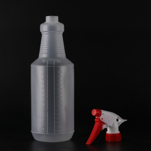Bouteilles pulvérisatrices en <span class=keywords><strong>plastique</strong></span> HDPE PP de 1000 ml (32 oz) avec buse réglable personnalisée, bouteille pulvérisatrice en <span class=keywords><strong>plastique</strong></span> de 1 litre avec échelle de capacité en relief - Product Image 4