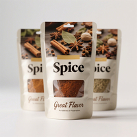 Sachets Doypack en plastique de qualité alimentaire avec fermeture éclair, durables et scellés, pour épices et assaisonnements (paprika)