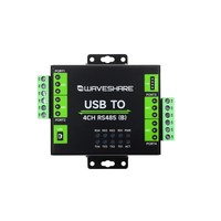 Convertisseur USB industriel Waveshare vers RS485 isolé à 4 canaux avec puce CH344L et protection multi-couches pour capteur IoT M (SKU-26545)
