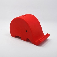 Wholesale Promotional Custom Cute Kids Safe Plastic PVC Elephant Shape Piggy Coin Bank
