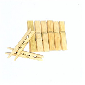 7.2cm Strong and Sturdy Bamboo Clothes <strong>Pegs</strong> Natural Bamboo <strong>Bag</strong> and Wardrobe Clips for Food Kitchen Tools Bedding Shoe Drying - Product Image 5