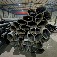Poteau d'éclairage intelligent en acier Q235 340*8mm galvanisé à chaud et tréfilé à froid, anti-corrosion, pour éclairage routier extérieur