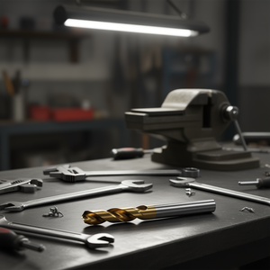 Broca helicoidal HSS Co de 11.11 mm con revestimiento de TiN autocentrante para perforación de metal - Product Image 3