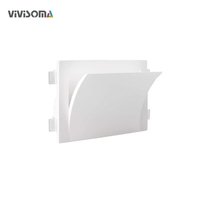 Luminaria Empotrada de Yeso para Montaje en Pared GW07017 IP20, 410x165x260mm, Base E14, Iluminación Empotrada para Espacios Comerciales Modernos