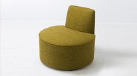 Chaise ronde rembourrée en PU de style européen Salon/Chambre à coucher/Hôtel de luxe Canapé paresseux Chaise de sol