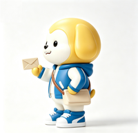 Figurine personnalisée de chiot en PVC et ABS, statue de personnage de dessin animé, usine chinoise OEM, figurine personnalisée pour la vente en gros de produits de marque
