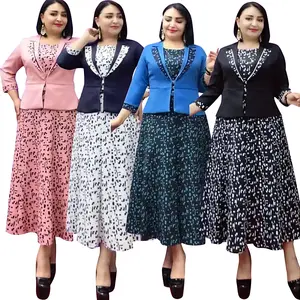 Europäische und amerikanische Frauen profession eller Anzug afrikanische Kleidung langer Rock Mantel zweiteiliges Set für Plus Size Damen bekleidung