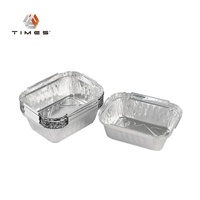 220ml Recyclable Jetable Plateau En Aluminium Conteneur Gâteau Tasse avec Couvercle Feuille D'aluminium Alimentaire Argent PET Plaque En Aluminium Garde Alimentaire