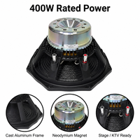 Unit Loudspeaker Mid-Range LS HD12NC402 12 Inch 1600W dengan Voice Coil 65mm, Casing Metal, Impedansi 8.0 Ohm untuk Penguatan Suara