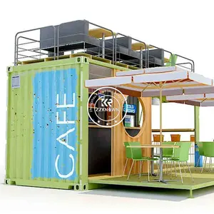 2023 petit café maison préfabriquée modulaire luxe conteneur Restaurant 20 pieds 40 pieds extensible conteneur maison