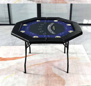 Meilleure vente de table de <span class=keywords><strong>poker</strong></span> octogonale pliable à 8 joueurs avec porte-jetons et pieds pliants pour jeu de cartes Home Entertainment - Product Image 5
