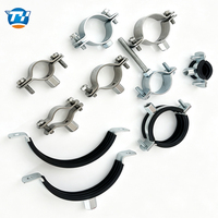 Collier de serrage pour tuyau UTT61 avec revêtement en caoutchouc, support anti-vibration pour tuyaux de chauffage et d'eau potable