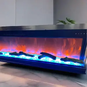 3V 1270 MM Living Room Furniture Fireplace Heater Glass Crystal Finish Heater North American Light Luxury Fireplace