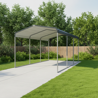 ESGC1015-H260 Auvent de stationnement extérieur toutes saisons étanche, abri de voiture moderne à structure en acier simple