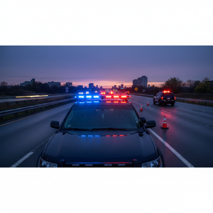 Barra de Luces LED de Emergencia de Alta Calidad Sharp/P-122 para Vehículos de Seguridad, Tamaño Completo, Protección IP65, 12-28VDC - Product Image 3