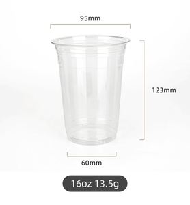 14oz(95mm) Disposable Plastic <b>Cups</b> With Lids Clear Transparent Custom Printed Logo <b>Cold</b> Coffee Plastic PET <b>Cup</b> for Drink - Product Image 4