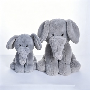 Juego de peluches personalizados de mamá y bebé elefante, pareja de elefantes de peluche grises, juguetes de peluche de mamá y bebé elefante - Product Image 1