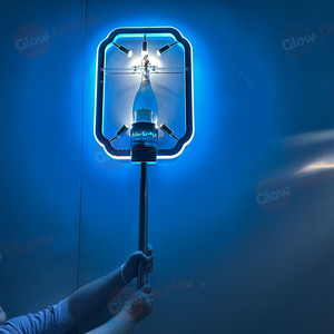 Rak <span class=keywords><strong>Display</strong></span> Anggur & Champagne LED Portabel dengan Logo Kustom Grosir, Dilengkapi 5 Lampu Sorot RGB - Product Image 3