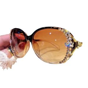Occhiali da sole diamantati di lusso di marca firmata occhiali da donna lucidi quadrati sfumati Oculos De Sol - Product Image 5