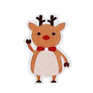 Pegatinas de vinilo con textura de PVC, diseño de alce navideño, personalizables, con purpurina de colores, venta al por mayor, regalo barato - Product Image 1