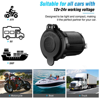 Prise allume-cigare de voiture 12V chargeur USB adaptateur d'alimentation prise pour voiture bateau marine