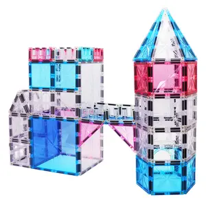 Magnescape – blocs de Construction magnétiques, jouet en plastique, tuiles magnétiques, jouets éducatifs, blocs de Construction magnétiques, 108 pièces