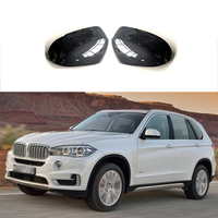Coques de rétroviseurs de voiture en ABS de haute qualité, aspect fibre de carbone, pour BMW X5 F15 X6 F16 X3 F25 2014-2018, pièces automobiles