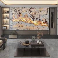 Paiastone Exotic White Patagonia Quartzite Led Rétro-éclairage Lumière Translucide Intérieur Mur & Sol Design Tops Dalle de Marbre