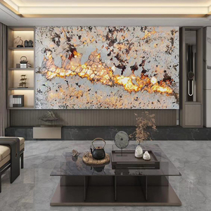 Paiastone kỳ lạ trắng patagonia <span class=keywords><strong>quartzite</strong></span> LED Đèn nền ánh sáng mờ Nội Thất Tường & sàn thiết kế Tops phiến đá cẩm thạch - Product Image 3