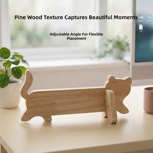 Cornice Portafoto in Legno a Forma di Gatto, Espositore per 4 Foto di Animali Domestici, Decorazione Commemorativa da Tavolo - Product Image 5