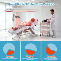 Cama de Terapia de Luz Roja Profesional de Doble Modo, Portátil, con Panel LED Silencioso de 660nm y 850nm para Clínicas de Estética Premium