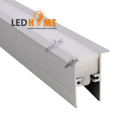 Profilé d'aluminium encastrable IP67 IP68 couleur blanche rvb PMMA couverture parc route jardin marche conduite par lumière linéaire