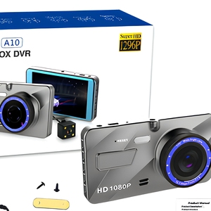 Cámara <span class=keywords><strong>de</strong></span> salpicadero nueva cámara DVR <span class=keywords><strong>de</strong></span> coche <span class=keywords><strong>de</strong></span> doble lente Full HD 1080P 4 "IPS frontal + espejo azul trasero visión nocturna grabadora <span class=keywords><strong>de</strong></span> vídeo Monitor <span class=keywords><strong>de</strong></span> estacionamiento - Product Image 5
