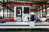 Machine laser à fibre industrielle Raycus 1500W Max avec logiciel CYPCUT, système CNC 4 axes haute précision, prise en charge IA pour le métal