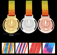 Médaille sportive en métal avec logo personnalisé, médailles et rubans sportifs, médaille vierge avec logo de trophée
