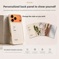 Étui antichoc deux-en-un PC+TPU style Ins avec design minimaliste 3D DIY couleur unie pour 14 Plus