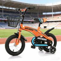 Vélo pour enfants de haute qualité avec cadre en acier de 16 pouces, roues d'apprentissage et panier en plastique, pour garçons et filles de 5 à 7 ans, premier vélo