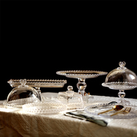 Europese Creatieve Kralen Glazen Snackplaat Gedroogd Fruit Brood Cake Tray Dessert Servies Servies Set