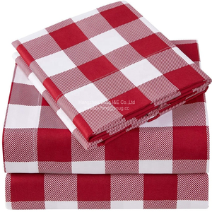 Bán Buôn Satin Sọc Khách Sạn Home 4 Piece 100% Sợi Nhỏ Được Trang Bị Tấm Ga Trải Giường In Bedsheet Bộ Đồ Giường 4 Cái - Product Image 4