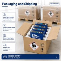 Cellule de batterie prismatique LiFePO4 280Ah, 8000 cycles, haute durée de vie pour système de stockage d'énergie domestique et utilisation solaire, vente en gros