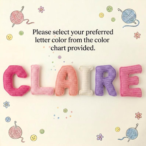 Guirlande personnalisée au crochet avec nom de bébé, guirlande de chambre d'enfant faite à la main en fil, guirlande de lettres au crochet, décoration de fête prénatale, jouet - Product Image 4