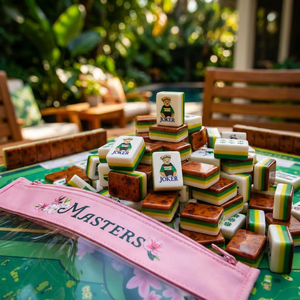 Juego Completo <span class=keywords><strong>de</strong></span> Mahjong Americano, 160 Fichas, Tema Verde Golf Masters, para *Noches <span class=keywords><strong>de</strong></span> Juego y Fiestas*, con Bolsa <span class=keywords><strong>de</strong></span> Almacenamiento y Tapete <span class=keywords><strong>de</strong></span> Juego - Product Image 2