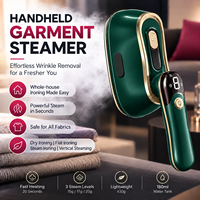 Fer à vapeur portable 1200W avec semelle en céramique, pour éliminer les plis des vêtements, avec réglages de vapeur 14g, 17g, 20g
