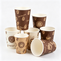 Gobelet en papier kraft jetable à paroi simple, personnalisé en usine, avec couvercle blanc, offre spéciale pour le vin, échantillon gratuit disponible, impression possible