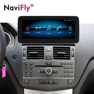 NaviFly Gps Mobil Video, Navigasi Mobil 2 + 16G 10.25 Inci Android 9.0 untuk Benz C Class W204 2008-2010 NTG 4.0/Tidak Ada Layar WIFI