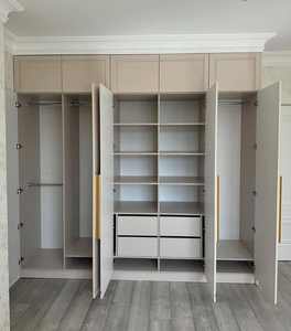 Armoire <span class=keywords><strong>de</strong></span> chambre à coucher moderne personnalisée avec miroir d'habillage coulissant arrangement <span class=keywords><strong>de</strong></span> placard pour panneau <span class=keywords><strong>de</strong></span> meubles <span class=keywords><strong>de</strong></span> maison style bois - Product Image 5