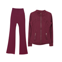 Ensemble de yoga sans coutures pour femmes, pantalon large, tenue de yoga pour femme, vêtements de sport respirants